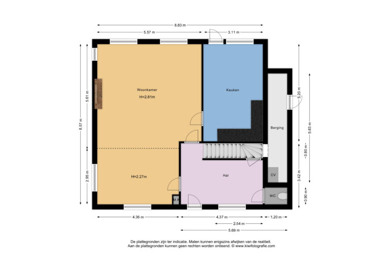 Dinteloord, Vlietdijk 8 (plattegrond Bg)