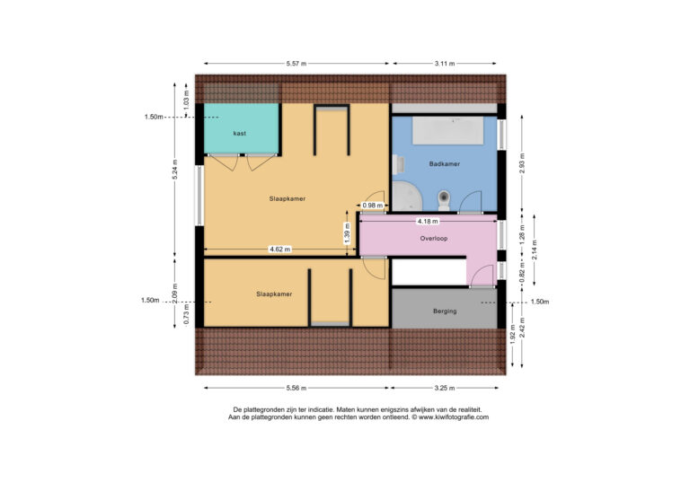 Dinteloord, Vlietdijk 8 (plattegrond Verdieping)